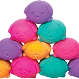 Schylling NeeDoh Teenie Funky Pups - Sensory Squeeze Toy - Contains 3 Mini Groovy Globs - 1.5" Wide - Color May Vary (Pack of 1)